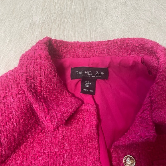 Rachel Zoe pink tweed blazer is a vibrant and stylish cropped jacket - Picture 6 of 10